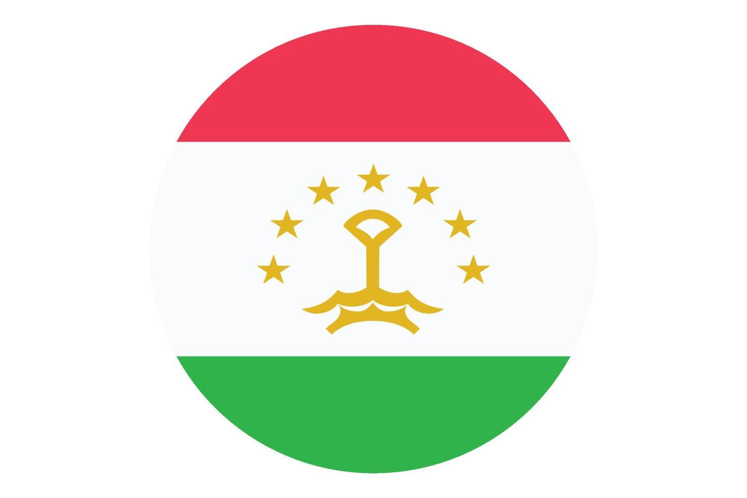 Circle flag vector of Tajikistan