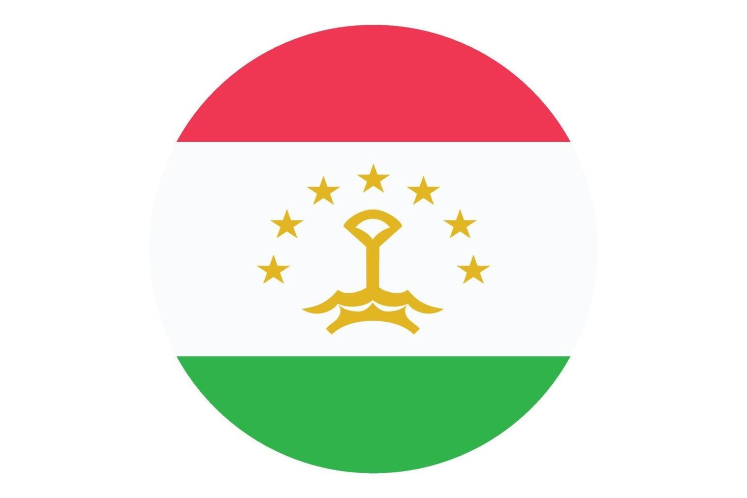 Circle flag vector of Tajikistan