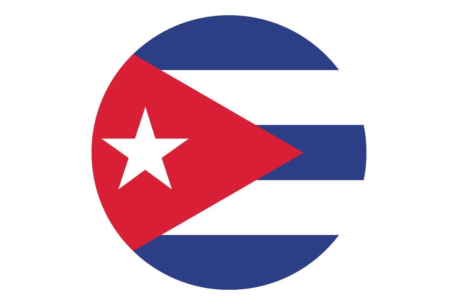 círculo, bandera, vector, de, cuba vector