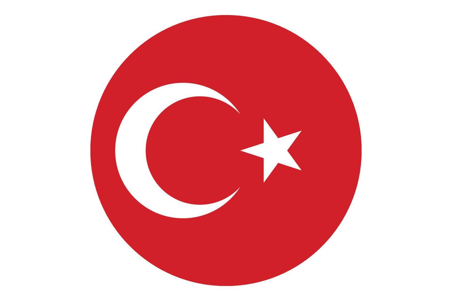 Circle flag vector of Turkey