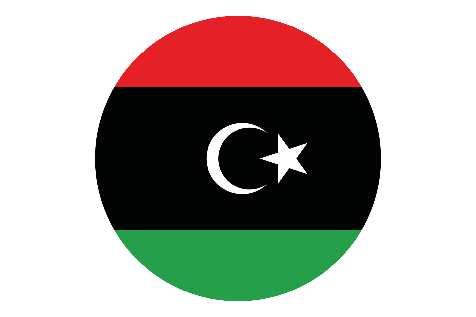 Circle flag vector of Libya on white background. 11074382 Vector Art at Vecteezy