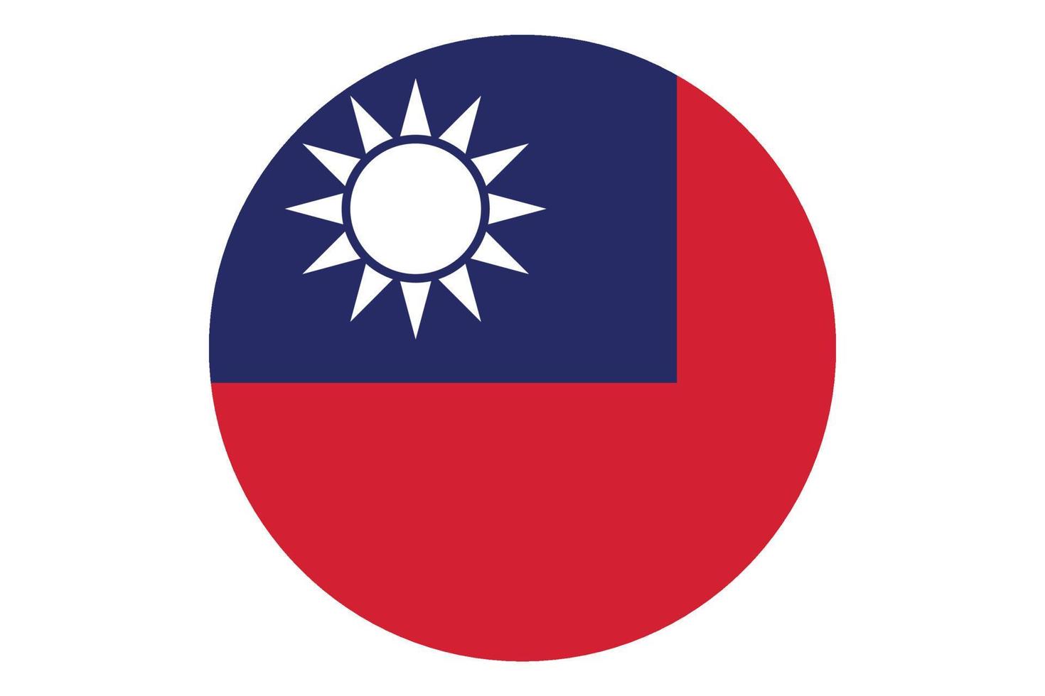 Circle flag vector of Taiwan