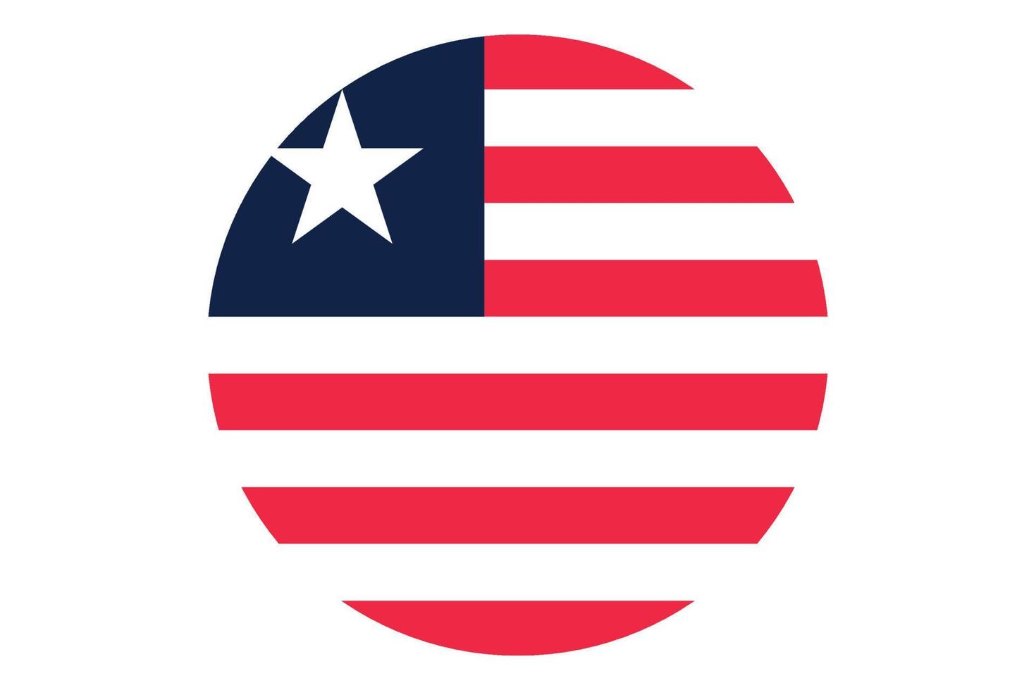 vector de bandera de círculo de liberia sobre fondo blanco.