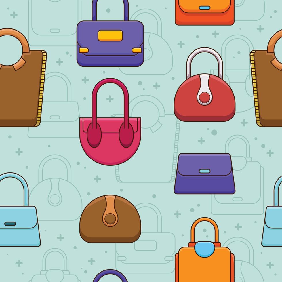 Seamless Pattern Bags Background vector
