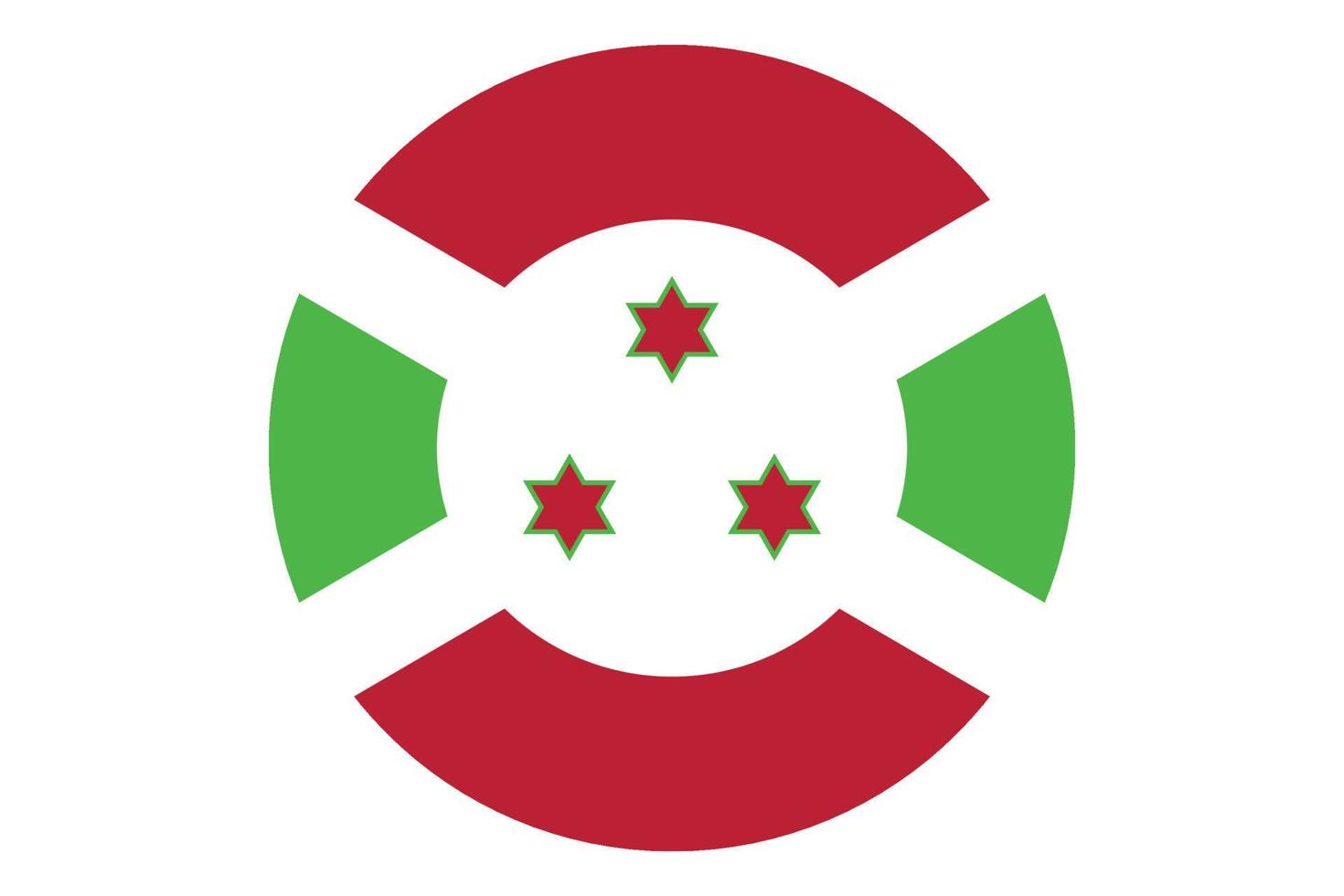 Circle flag vector of Burundi on white background.