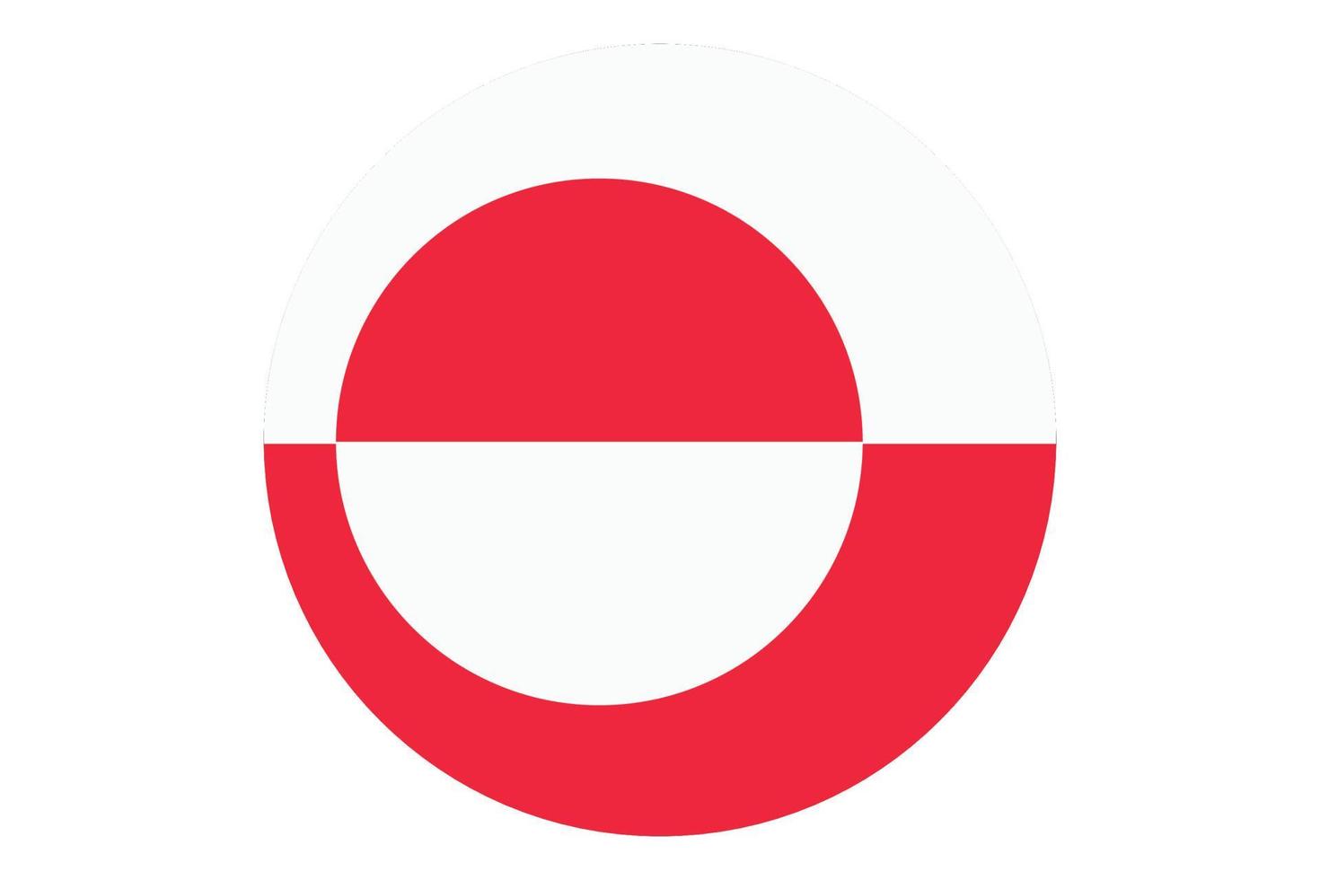Circle flag vector of Greenland