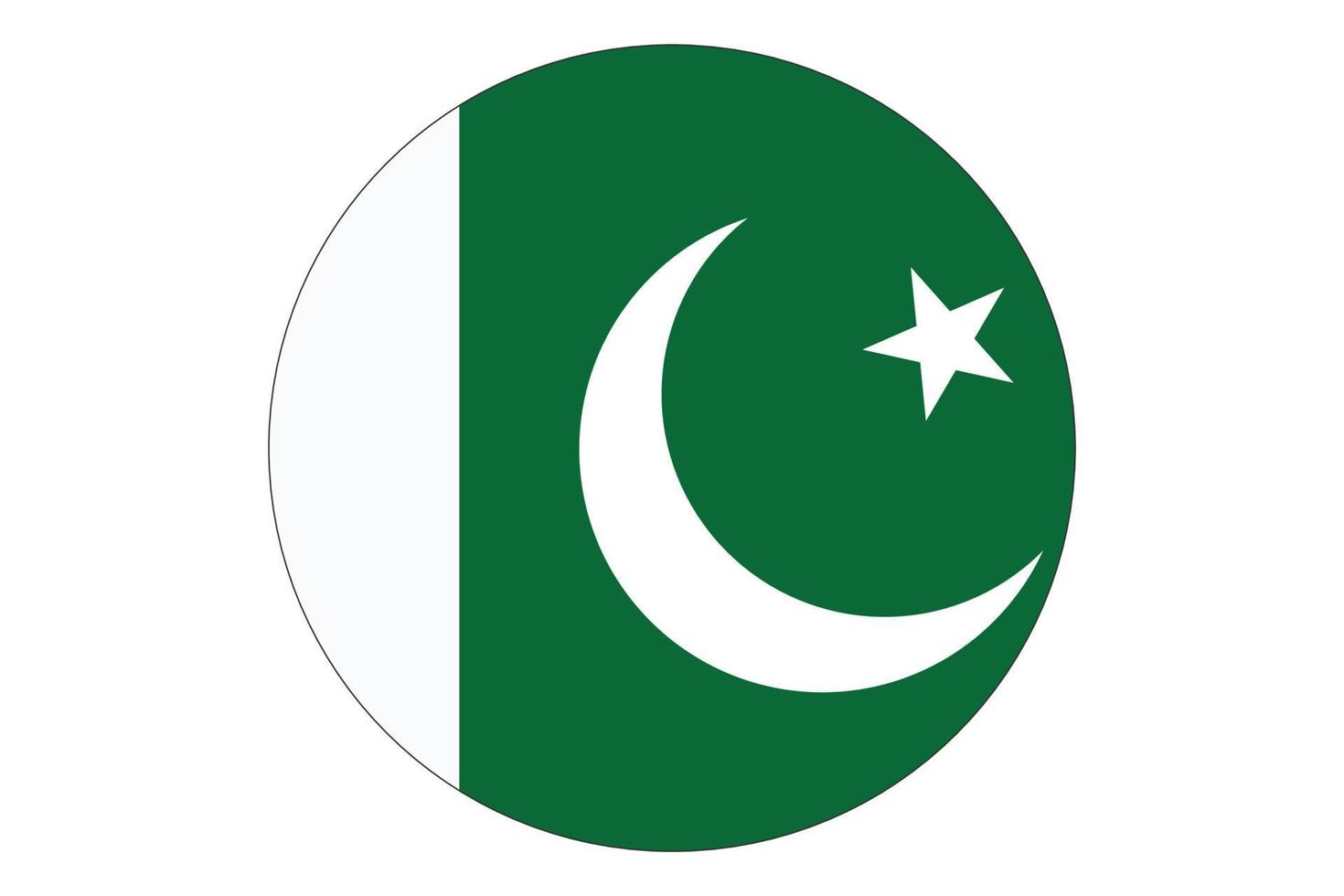 Circle flag vector of Pakistan