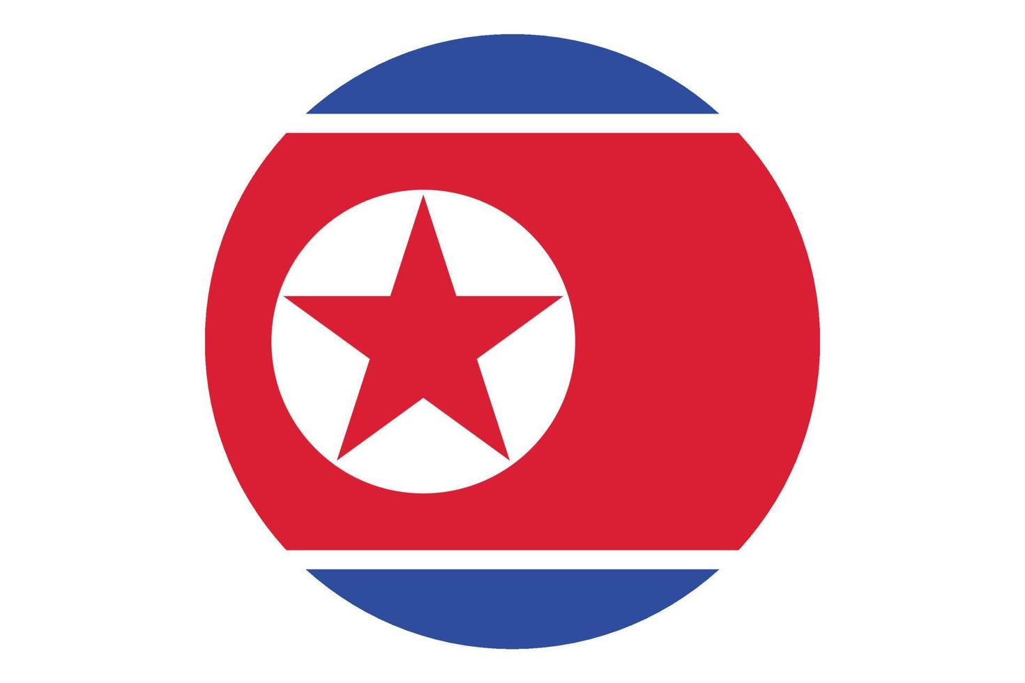 Circle flag vector of North Korea