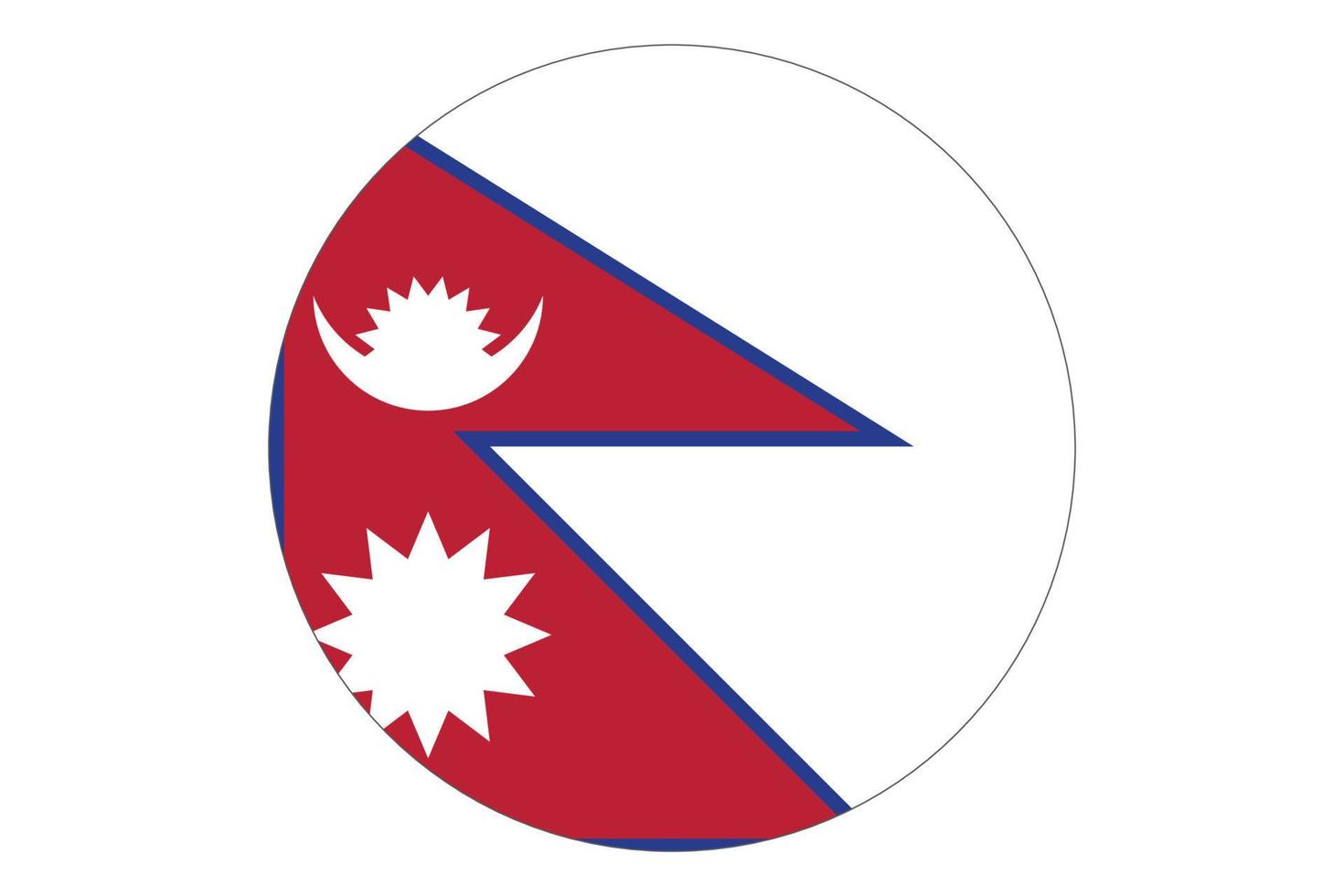 círculo, bandera, vector, de, nepal vector