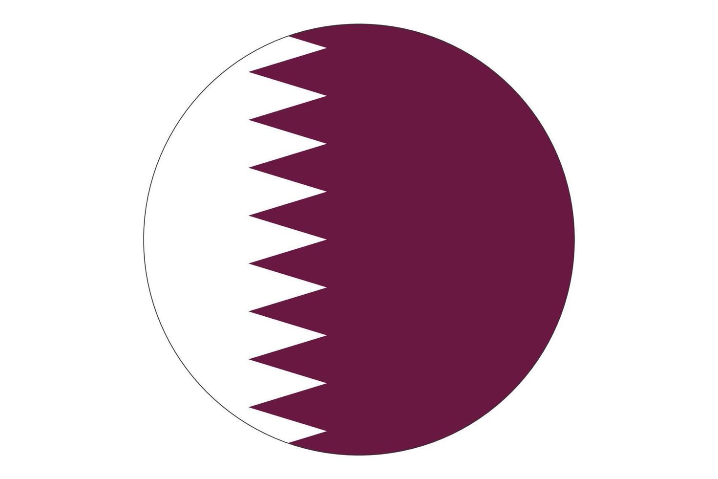 Circle flag vector of Qatar