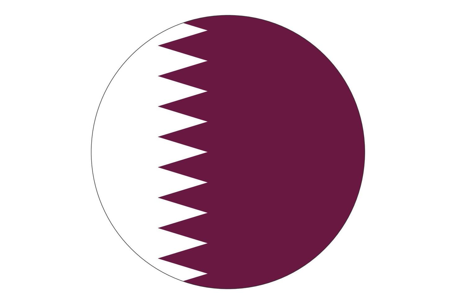 círculo, bandera, vector, de, qatar vector