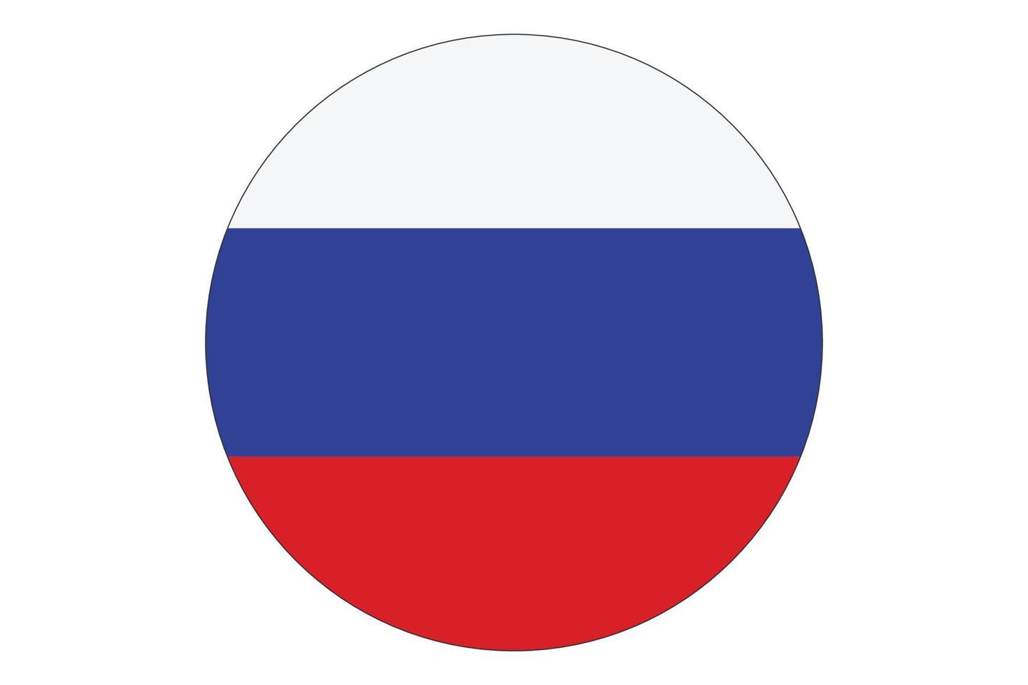 Circle flag vector of Russia
