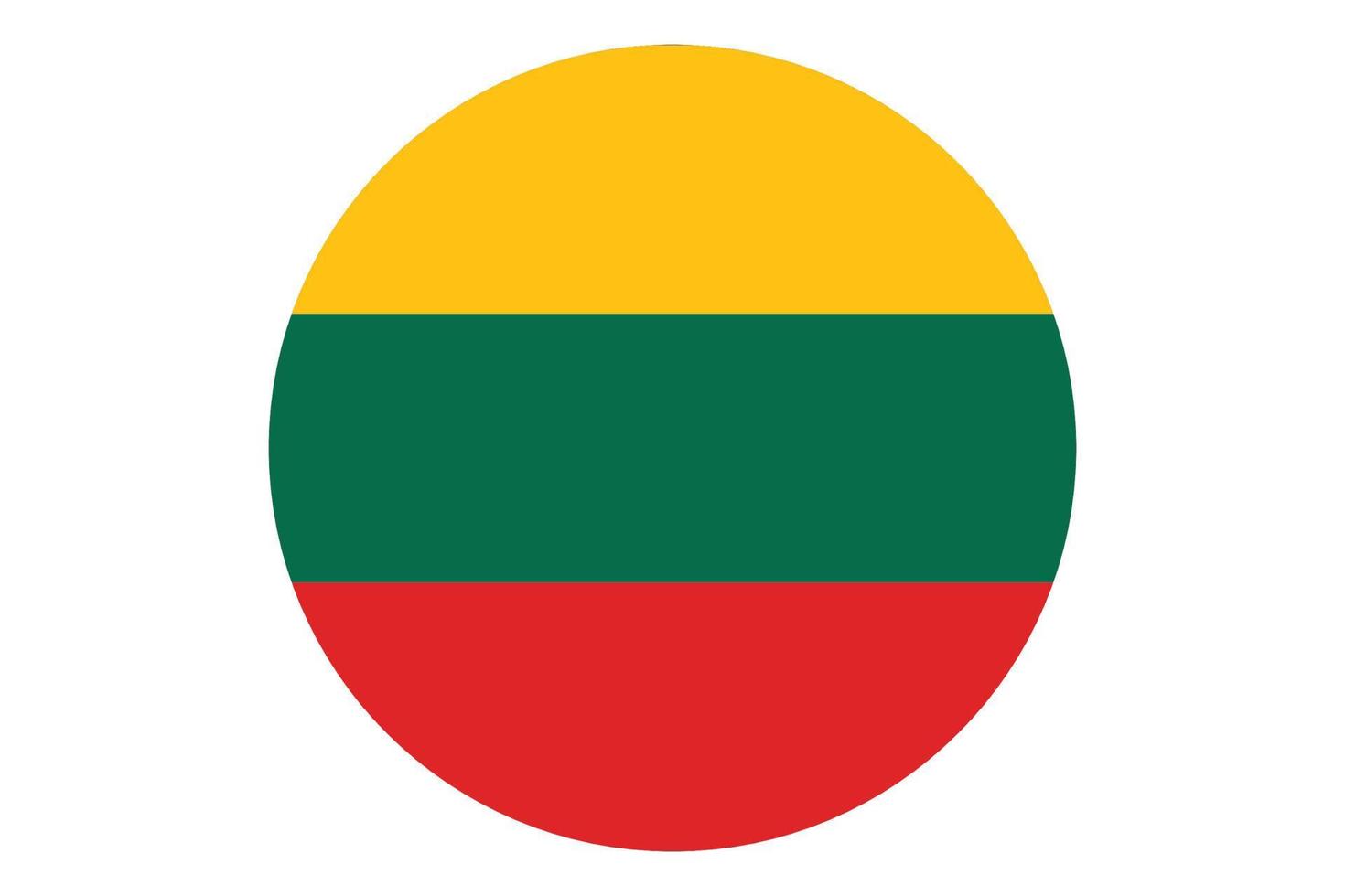 Circle flag vector of Lithuania