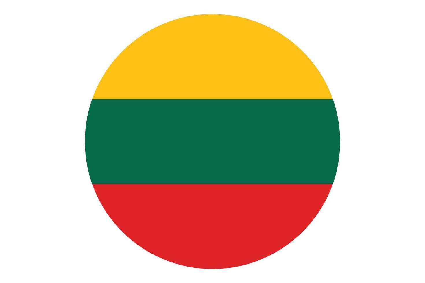 Circle flag vector of Lithuania