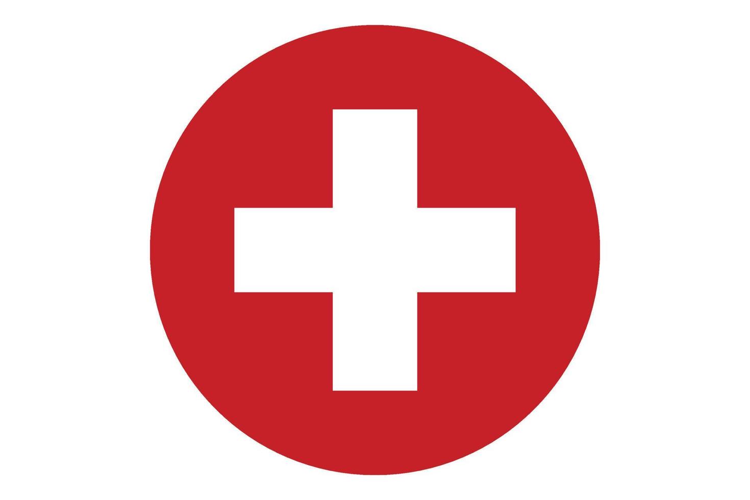 Circle flag vector of Switzerland