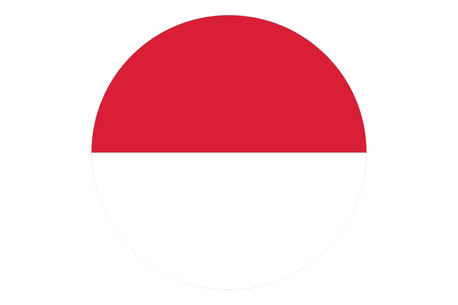 Circle flag vector of Monaco