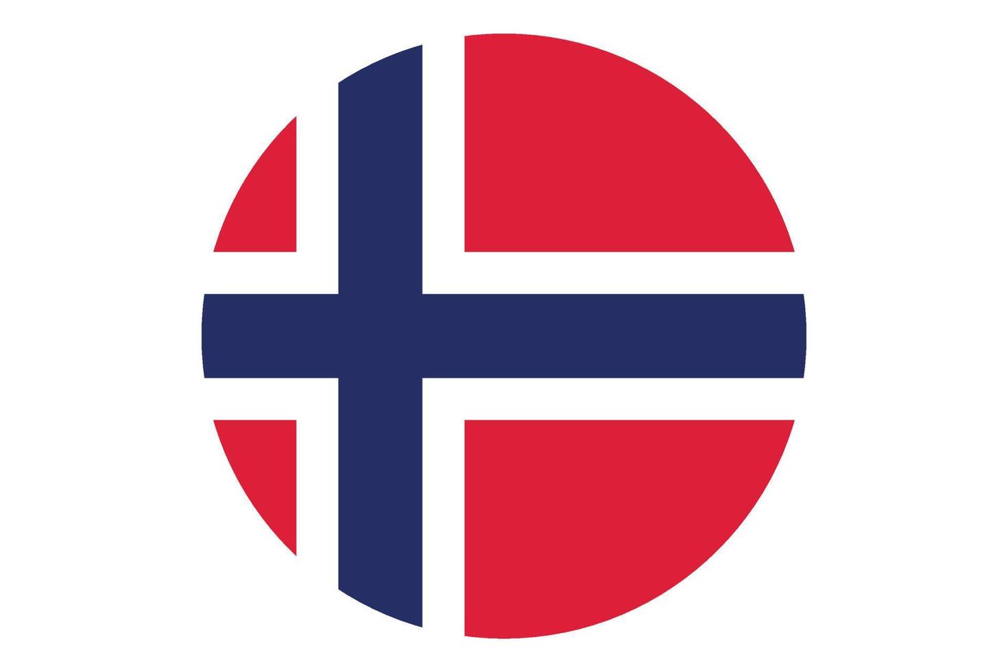 Circle flag vector of Norway