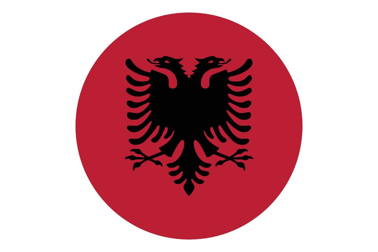 Circle flag vector of Albania