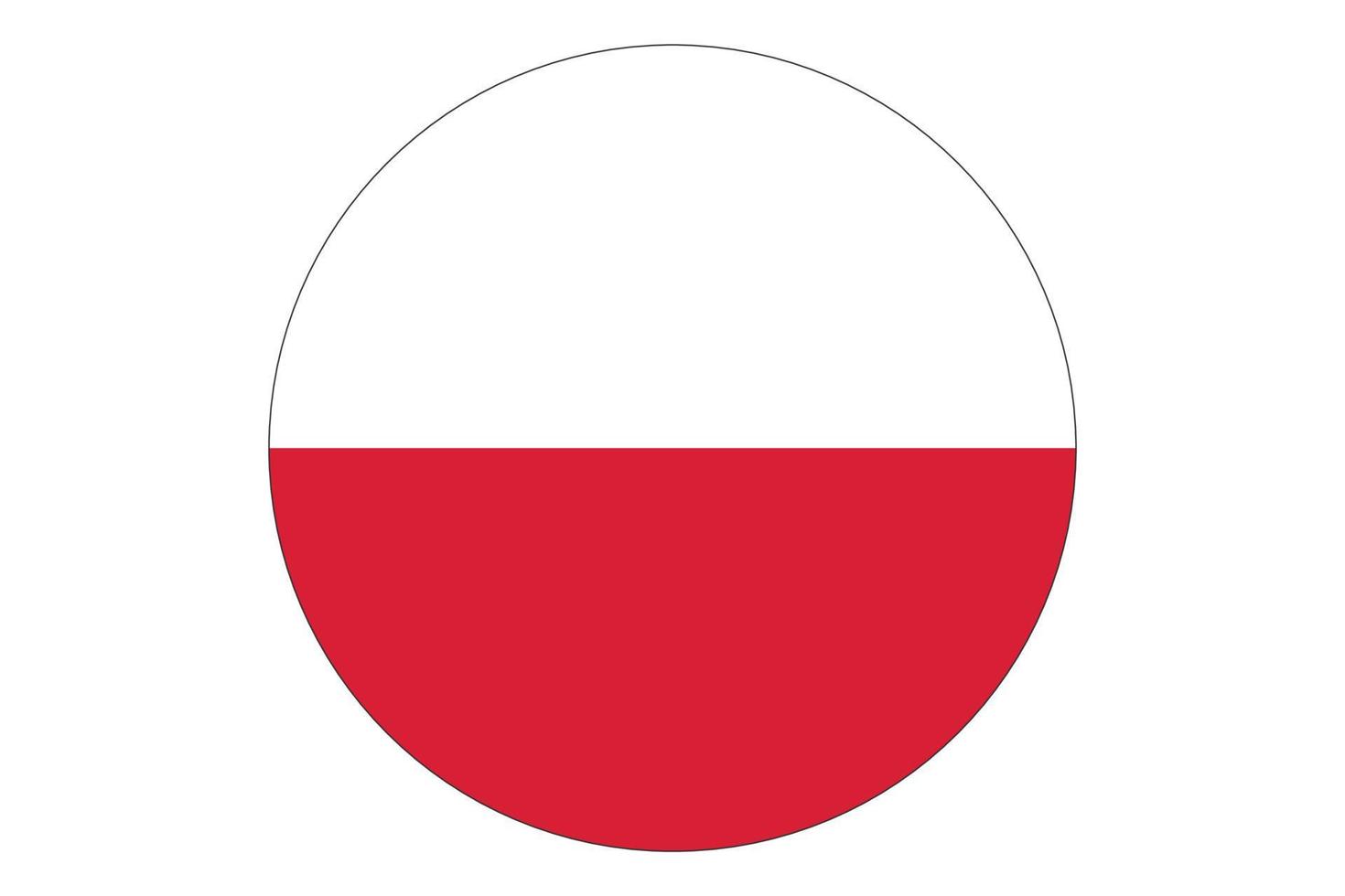 Circle flag vector of Poland