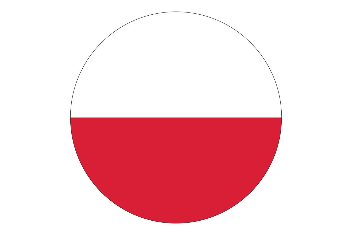 Circle flag vector of Poland