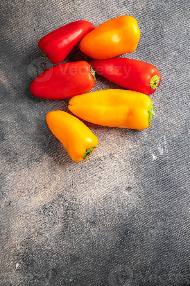 Bell pepper small fresh vegetable  healthy food snack on the table copy space food background photo