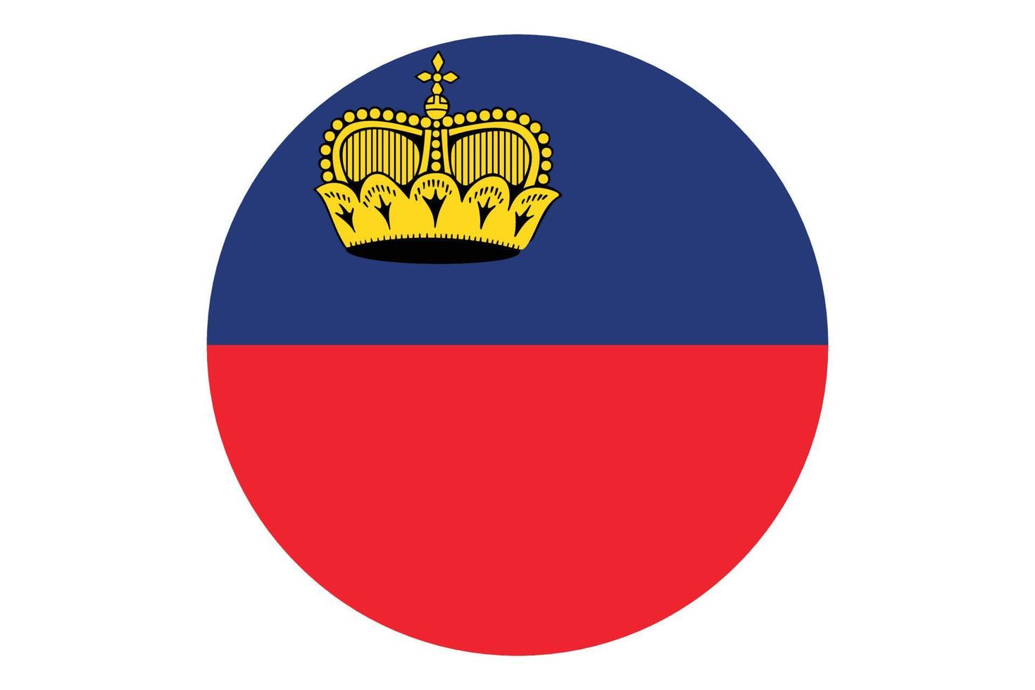 Circle flag vector of Liechtenstein
