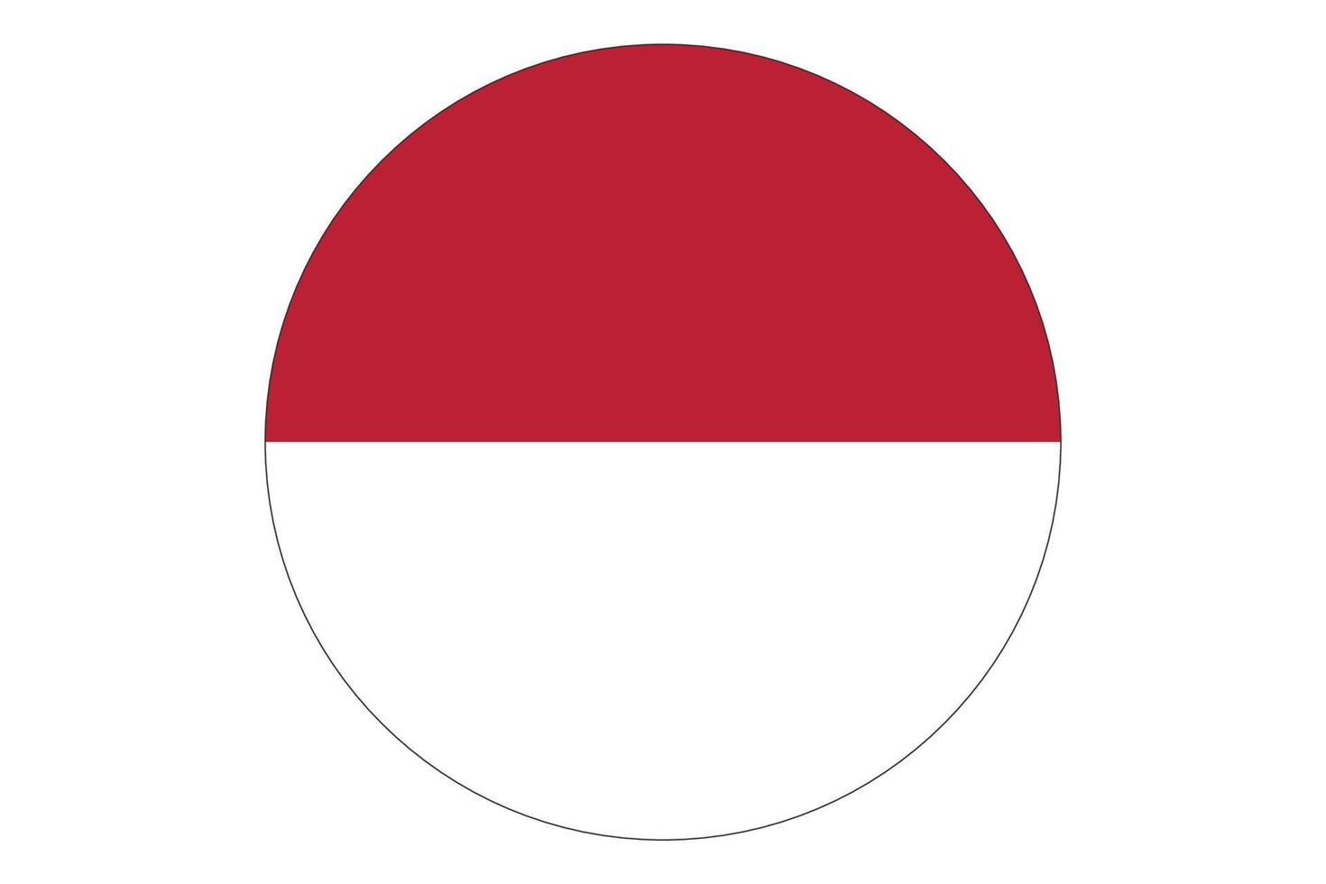 Circle flag vector of Indonesia
