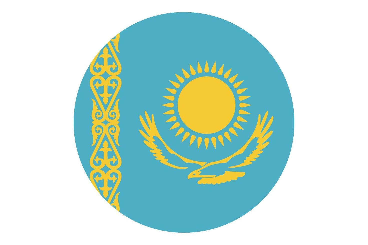 Circle flag vector of Kazakhstan