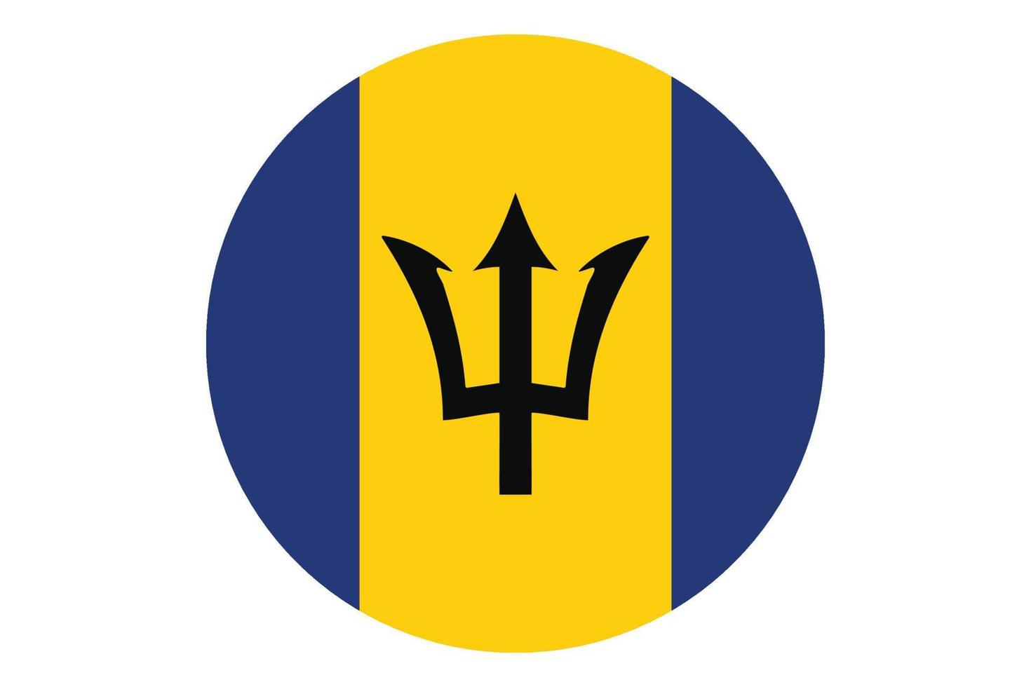 Circle flag vector of Barbados