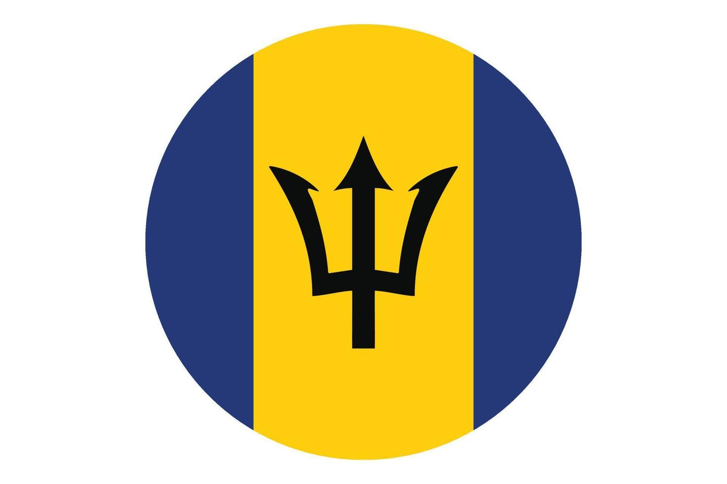 Circle flag vector of Barbados