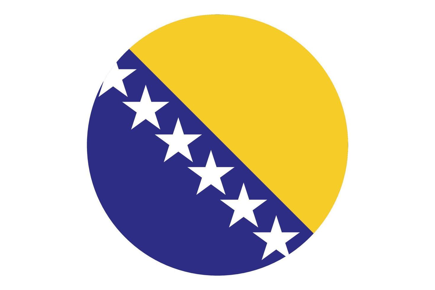 vector de bandera circular de bosnia y herzegovina