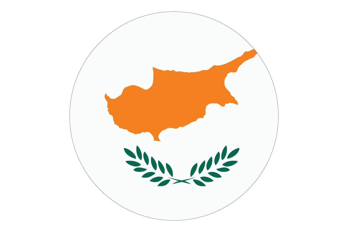 Circle flag vector of Cyprus