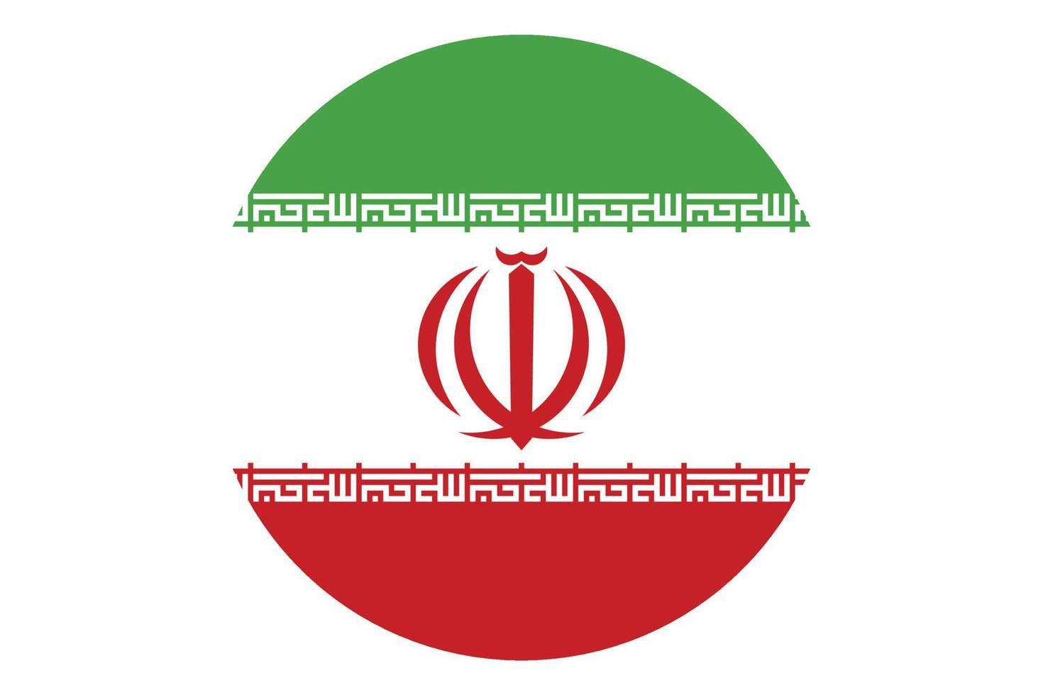 Circle flag vector of Iran