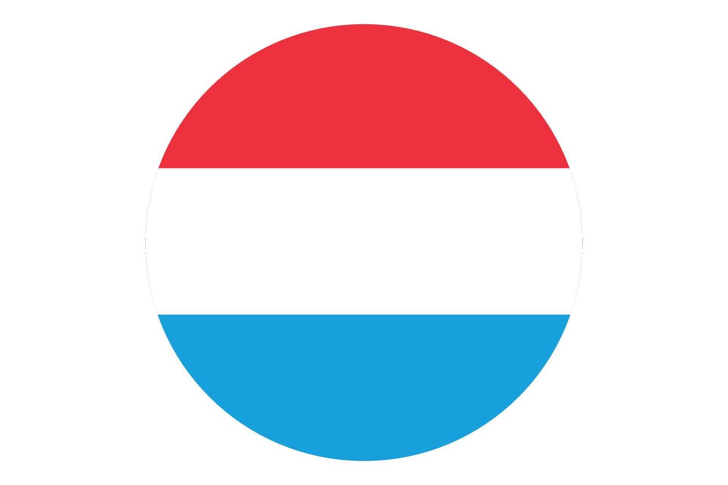 Circle flag vector of Luxembourg