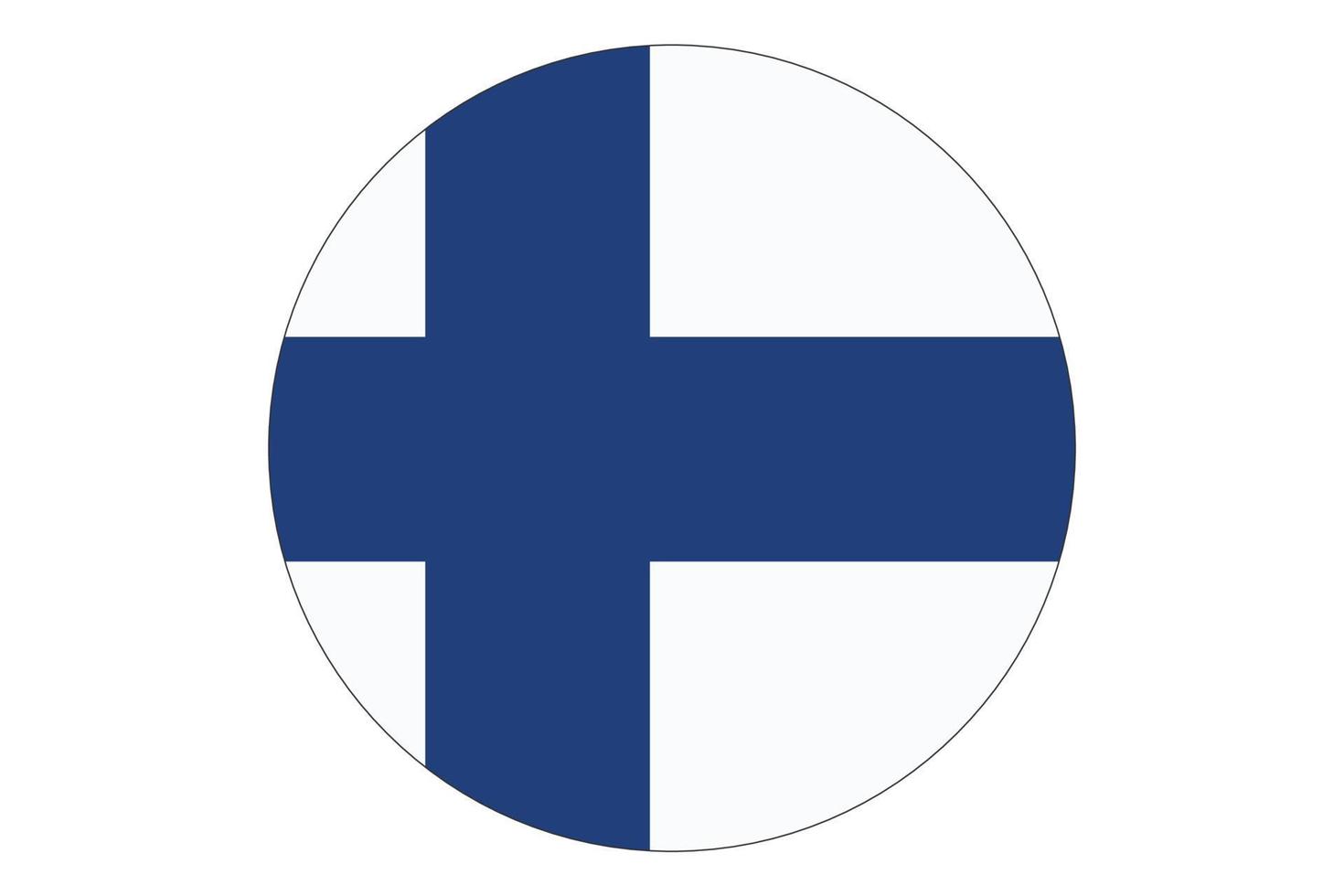 Circle flag vector of Finland