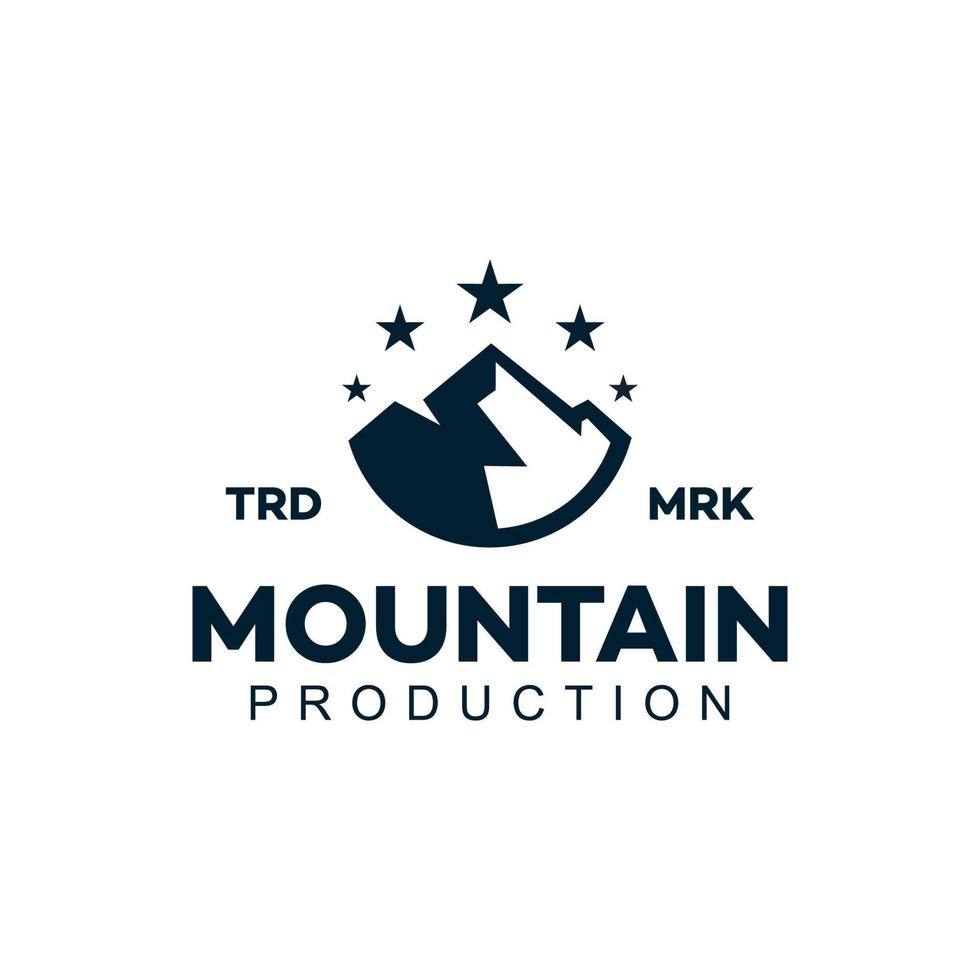 logo mountain production template illustration vector
