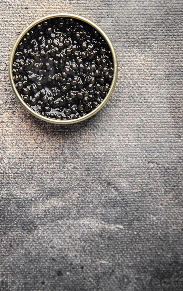 caviar black fish sturgeon beluga, stellate sturgeon fresh meal food snack on the table copy space food background photo