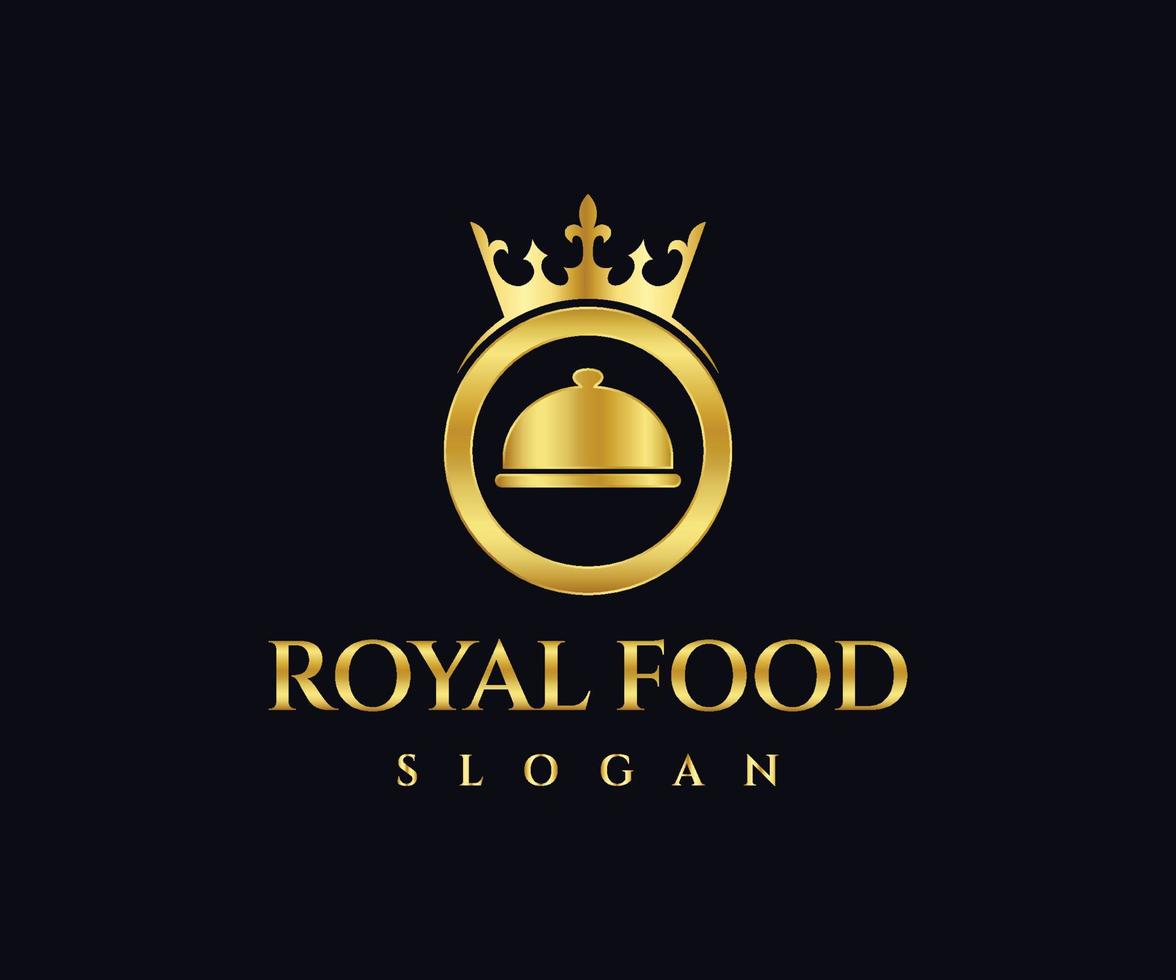 Royal Food Logo. Luxury Food Logo Template vector