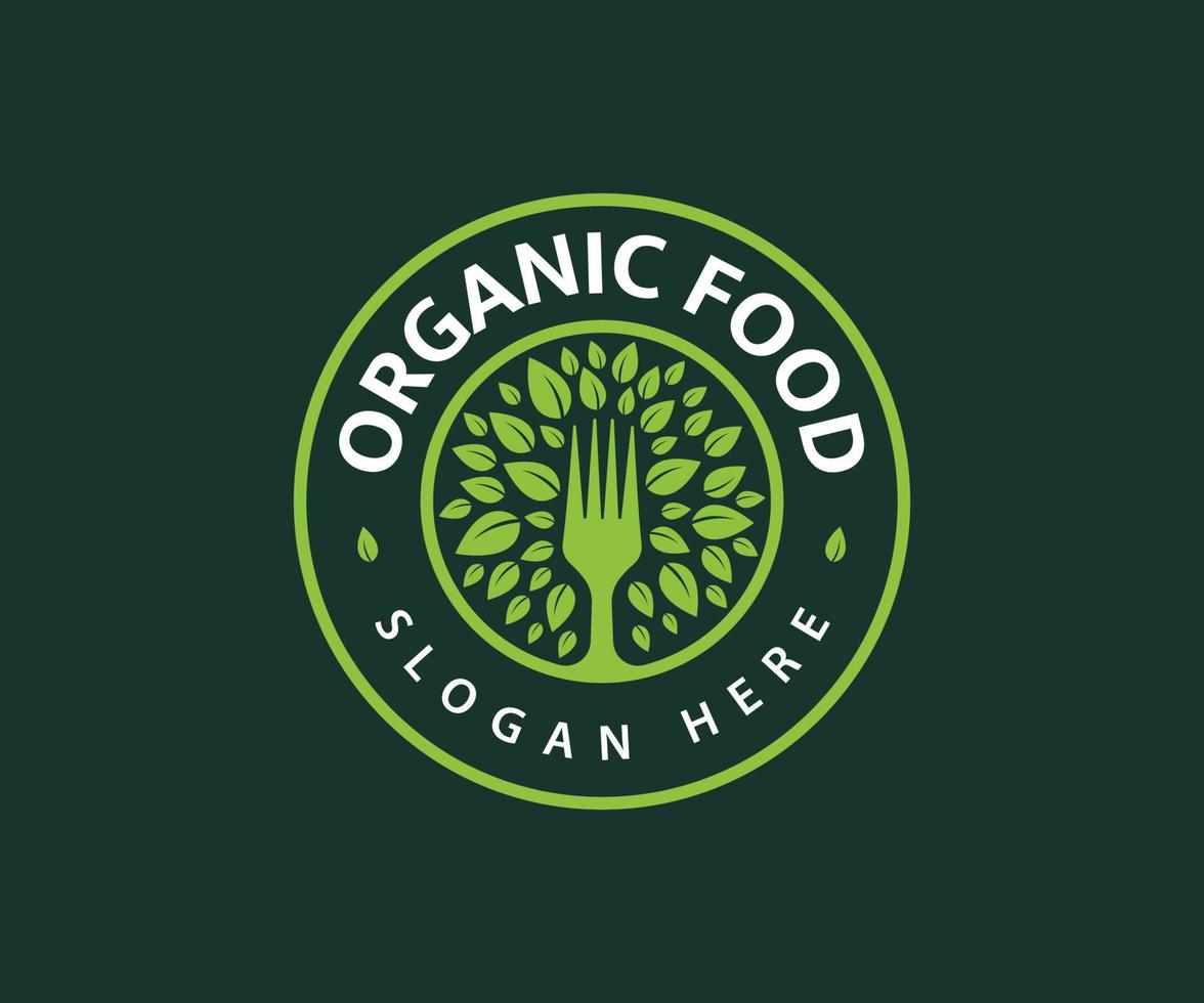 Modern Organic Food Logo Template vector