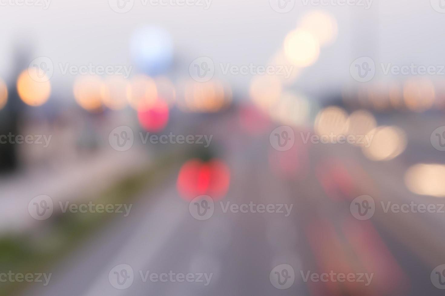 Blurred focus of light on the Interstate Highway photo