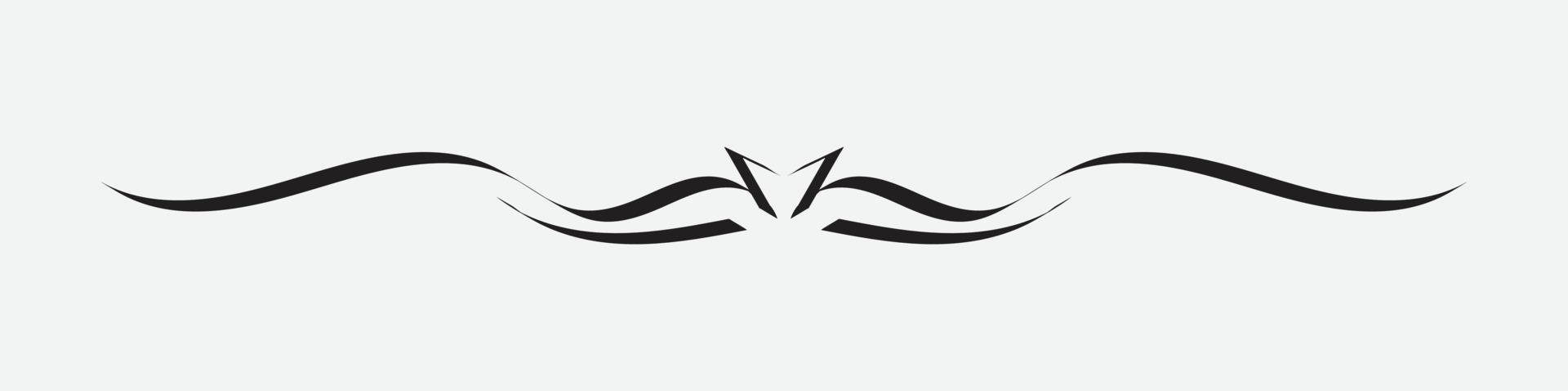 Simple Black Divider Design, Divider Template, border, line vector