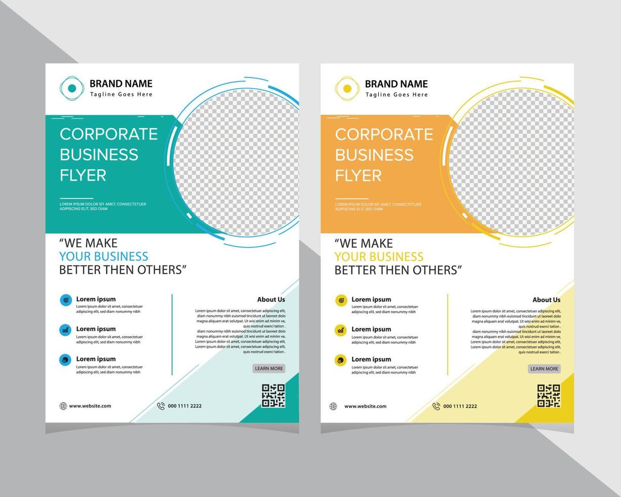 Corporate business flyer template a4 size vector