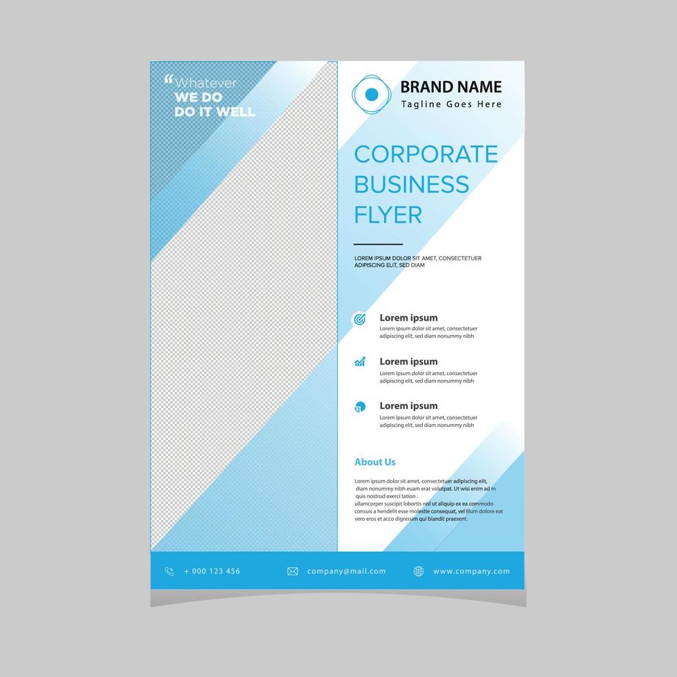 Corporate business flyer template a4 size vector