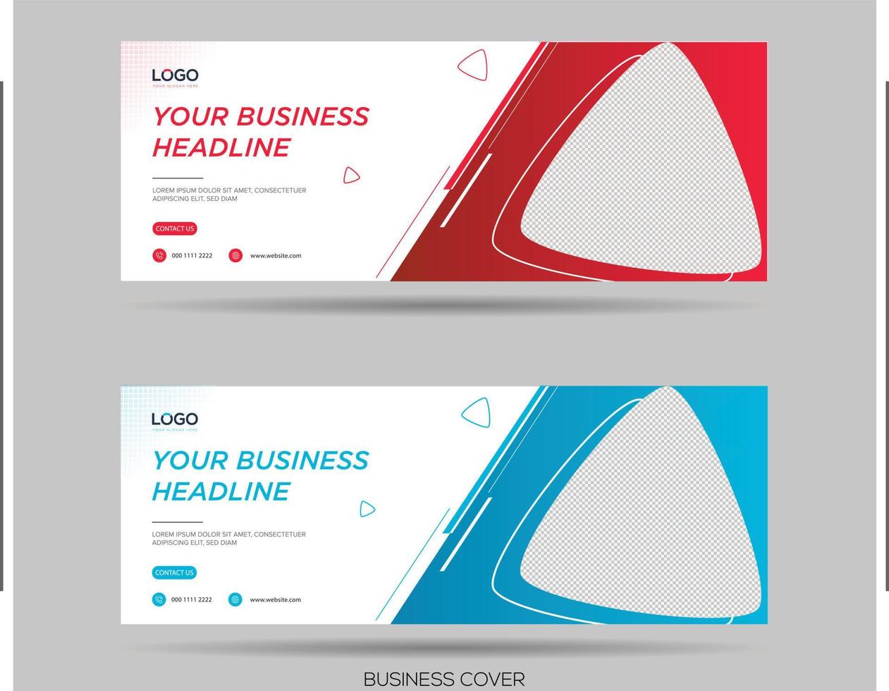 Social Media business cover template vector