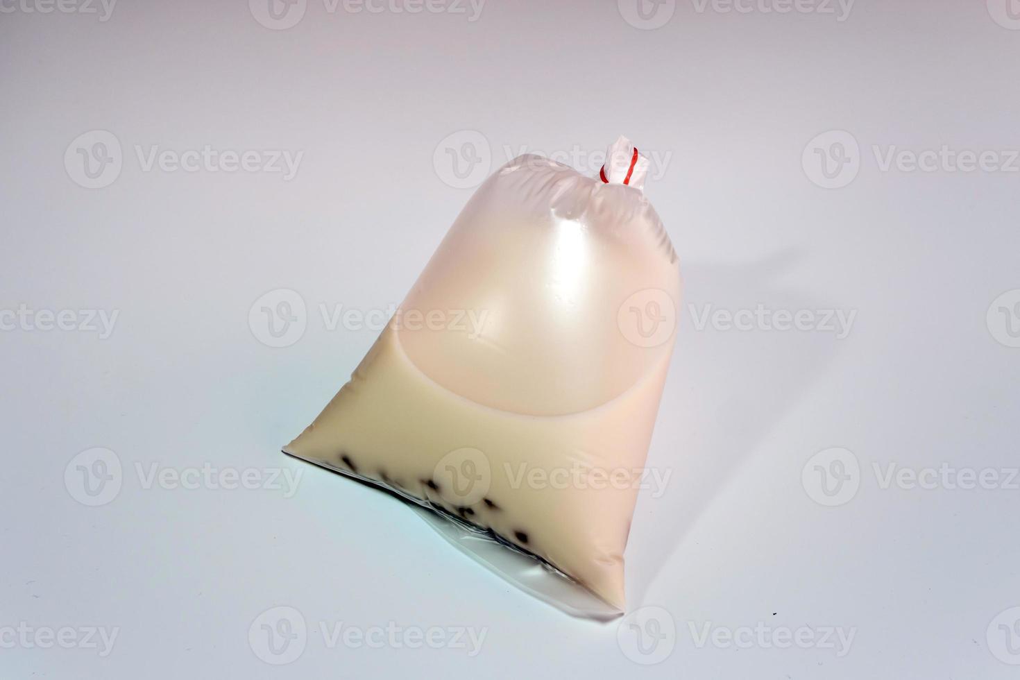 Soy milk ,Soya milk in plastic bag photo