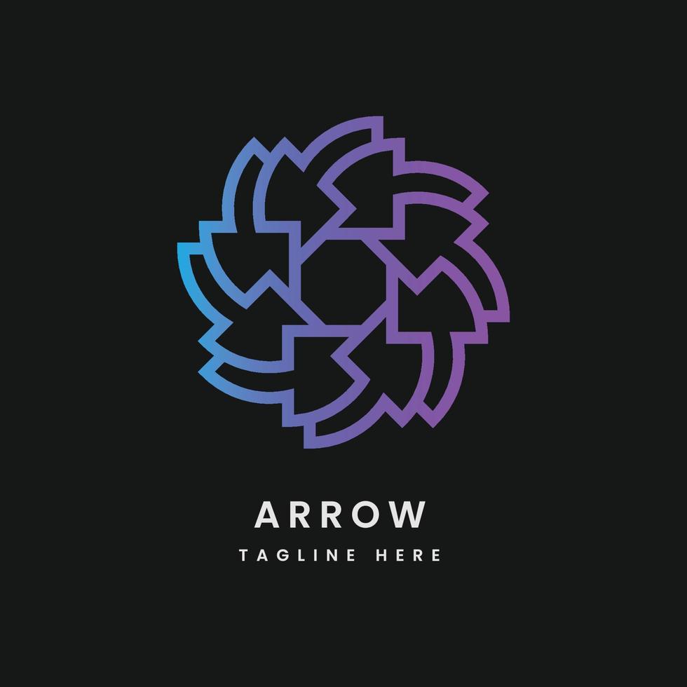 Circular Arrow Vector Logo Design Templates