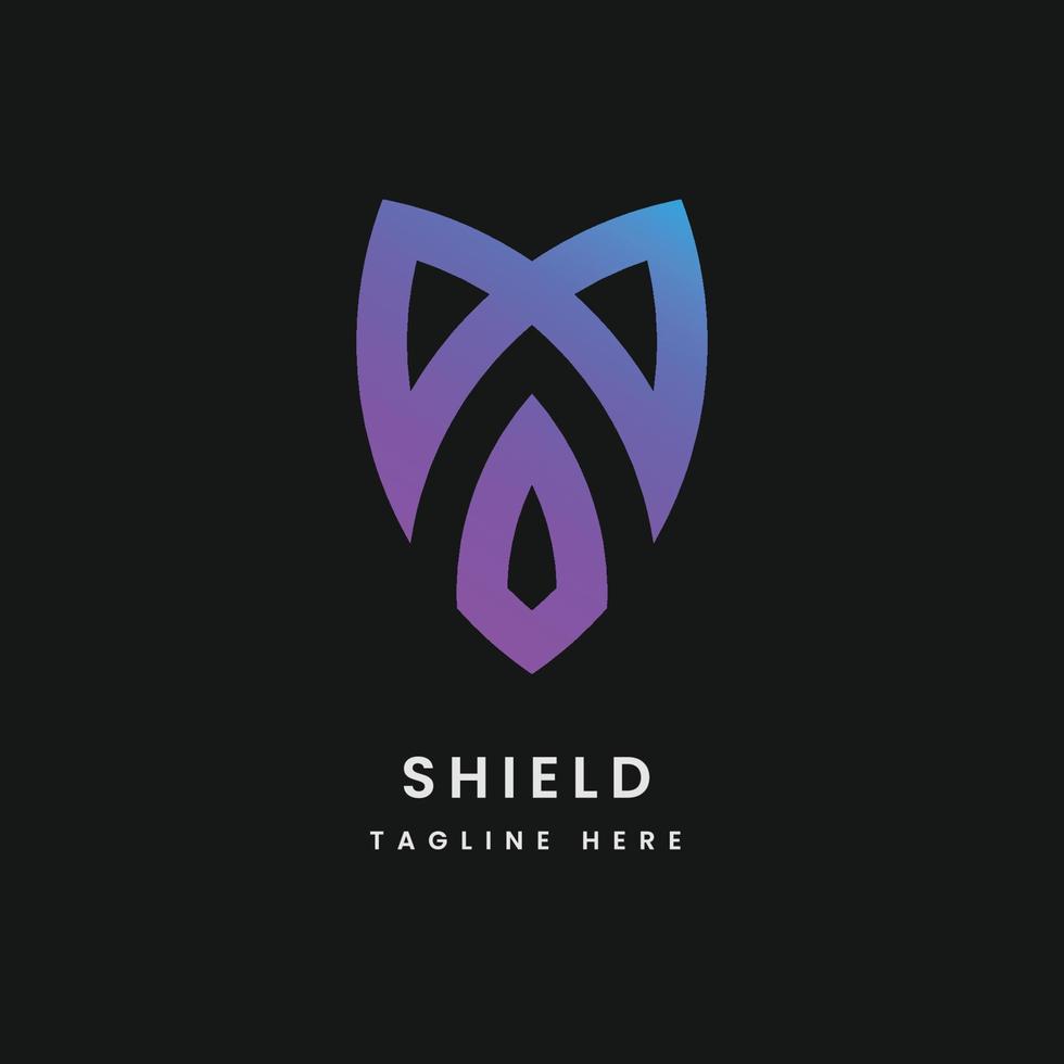 Modern Minimalist Shield Vector Logo Design Templates