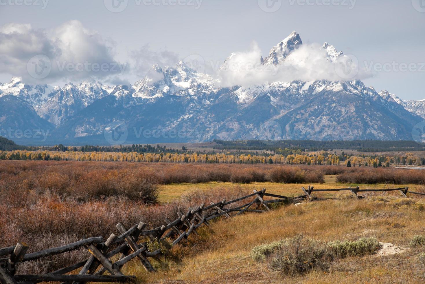 View of the Grand Teton Mountain Range photo