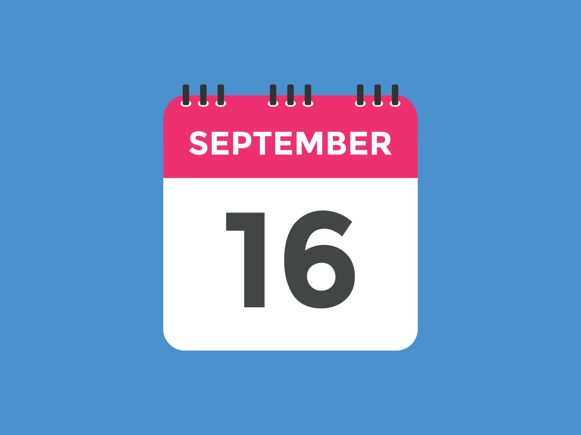 September 16 Calendar Reminder 16th September Daily Calendar Icon September 16 Calendar Reminder 16th September Daily Calendar Icon
