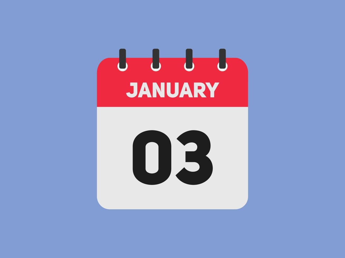 january 3 calendar reminder. 3rd january daily calendar icon template. Calendar 3rd january icon Design template. Vector illustration 11076946 Vector Art at Vecteezy
